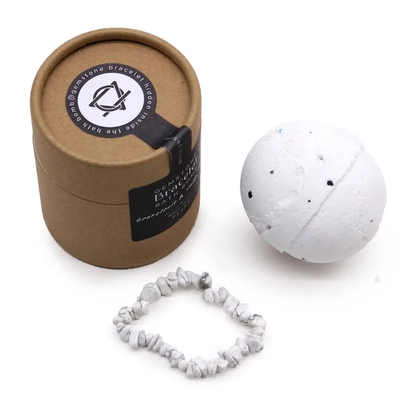 Kdmd Unisex White Jasper Gem Bracelet Bath Bomb White female