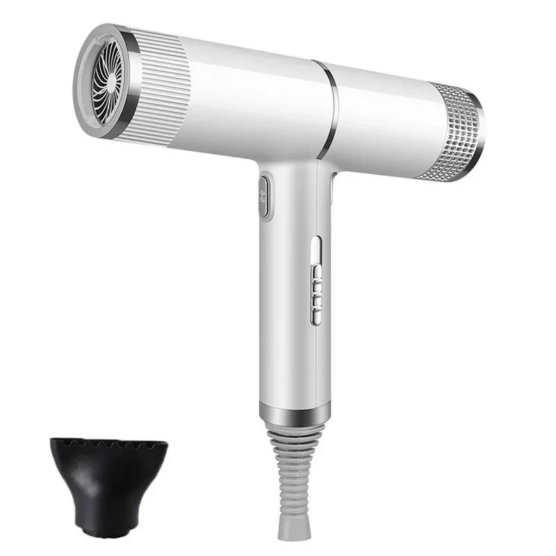 Kelvenix 2000W Professional Hair Dryer Fast Drying Ionic Hairdryer in Silver - Silver