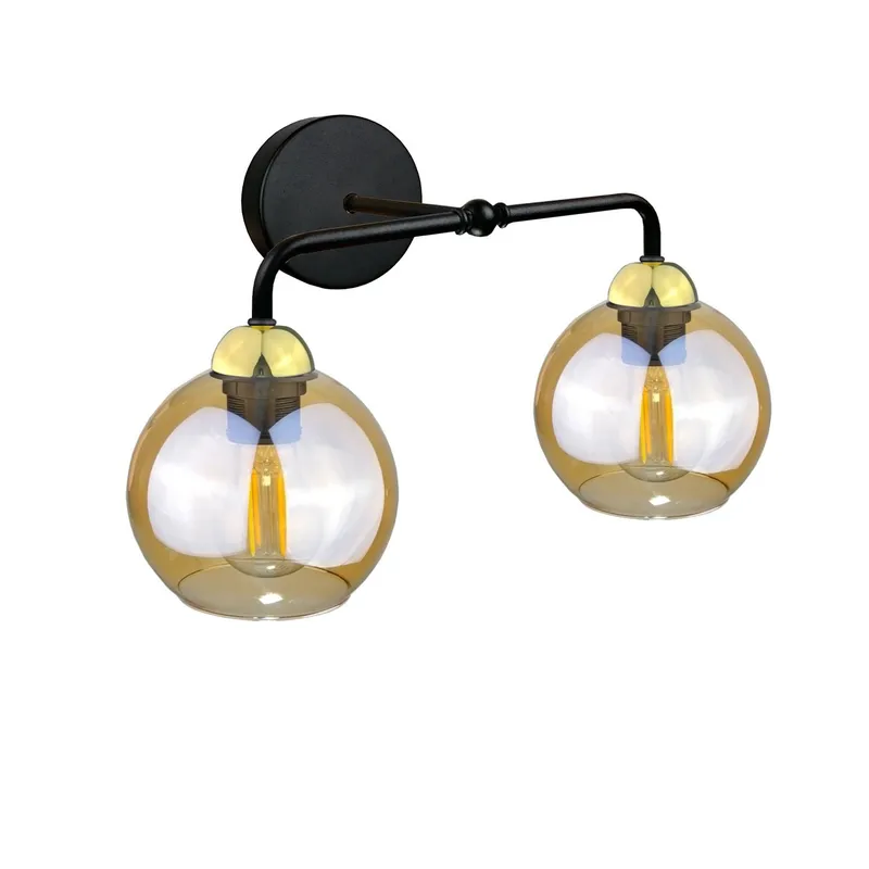 Keter Lighting Melle Wall Lamp Gold, 23cm, 2x E27