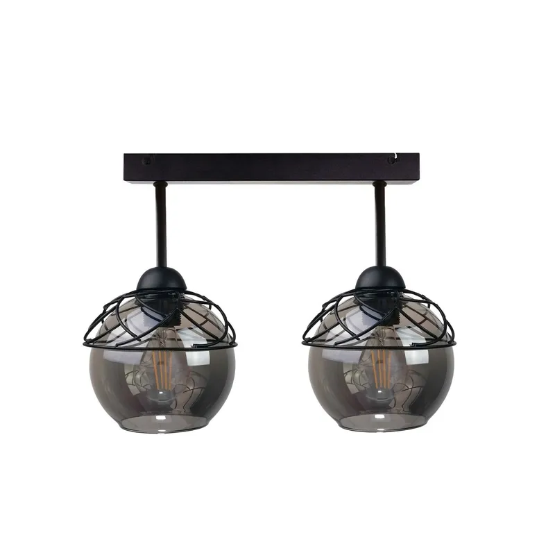 Netlighting Mera Semi Flush Light Black 50cm 2x E27 Black