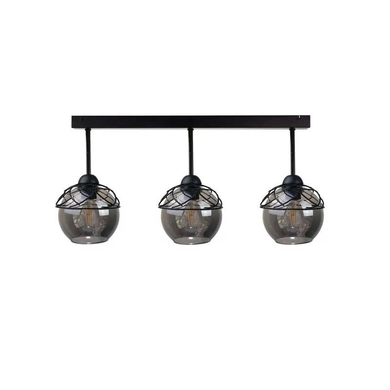 Netlighting Mera Semi Flush Light Black 60cm 3x E27 Black