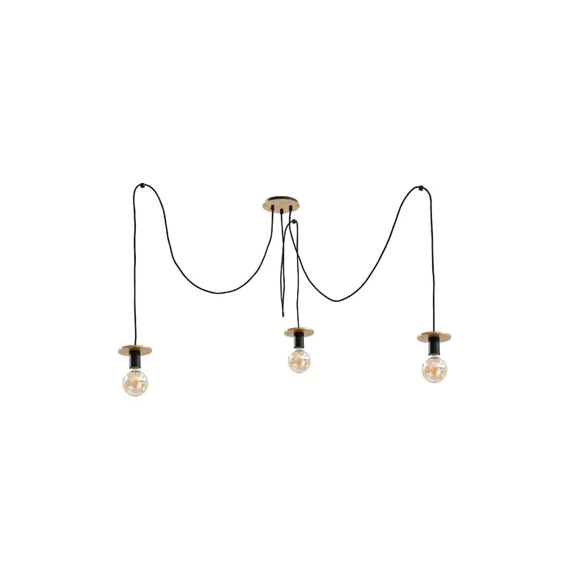 Keter Lighting Saturn Cluster Pendant Ceiling Light Gold, 3x E27