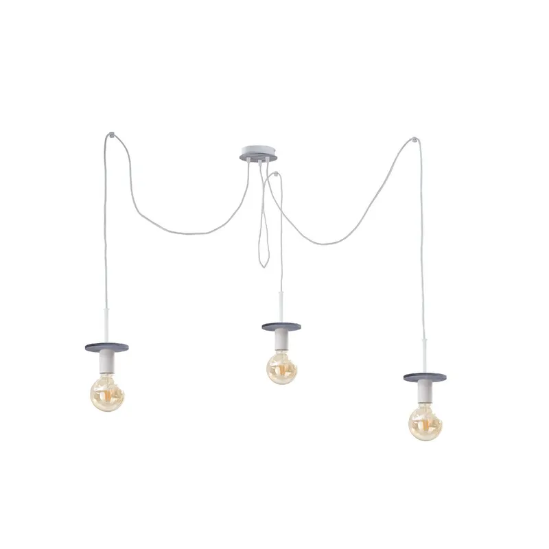 Keter Lighting Saturn Cluster Pendant Ceiling Light Grey, 3x E27