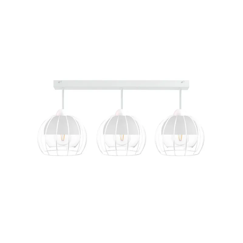 Keter Lighting Solo Semi Flush Light White, 60cm, 3x E27