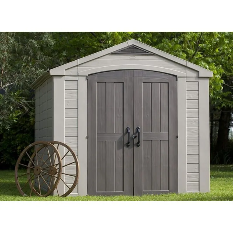 8' x 11' Keter Factor Apex Plastic Garden Shed (2.57m x 3.32m)