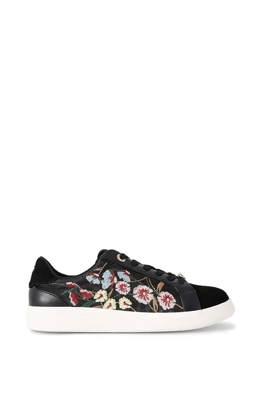 KG Kurt Geiger Women's 'Eliza Embroidery' Trainers in Black Size: 5 - Black - Size: 5