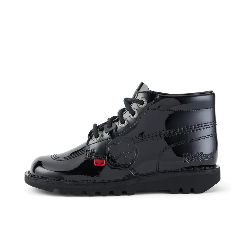 Kickers Adult Womens Kick Hi Patent Leather Black - Size: 6.5- 13165564