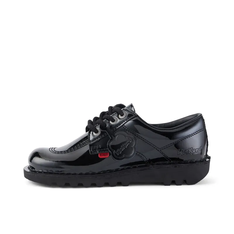 Kickers Adult Womens Kick Lo Patent Leather Black - Size: 3- 13163913