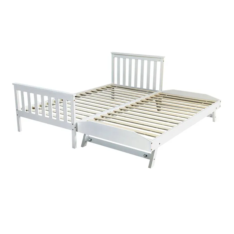 Kidsaw Jinsen Standard Single Pull Out Bed White White Single