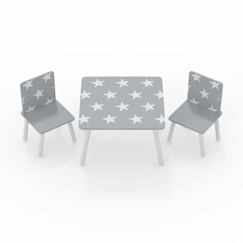 Kidsaw Star Table & Chairs Grey Grey