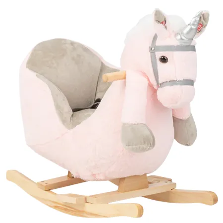 Kikka Boo Pink Unicorn Plush Rocking Toy with Seat