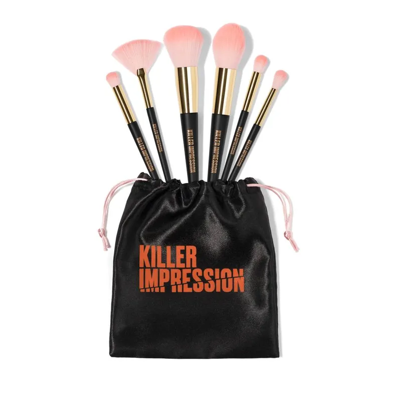 Killer Impression Professional Blend Buff Contour & Glow Makeup Full Set in Black - Black