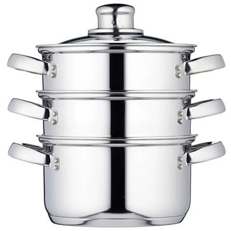 Kitchen Craft KitchenCraft Stainless Steel Three Tier 16cm Steamer