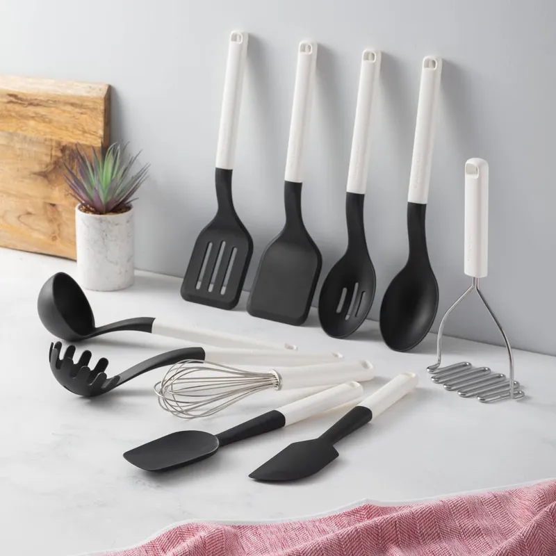 KitchenAid 10pc Porcelain White Kitchen Utensil Set White