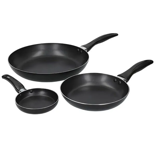 KitchenCraft Non-Stick Frypan Set of 3, 12cm, 20cm & 28cm
