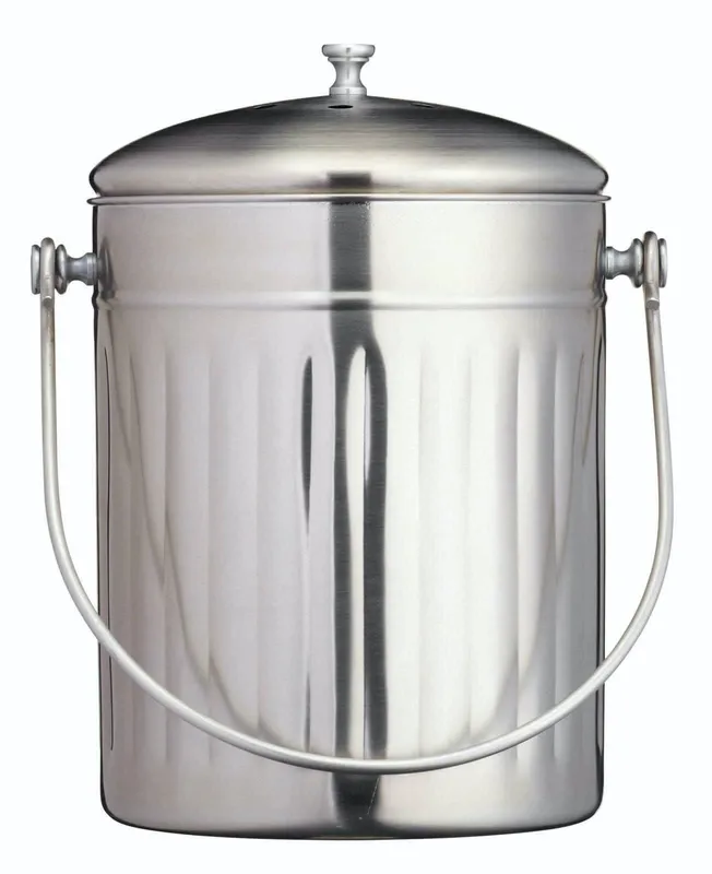 KitchenCraft Stainless Steel Compost Bin