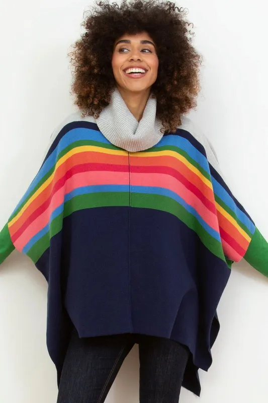 Kite Women's Poole Knit Poncho - Multicolor