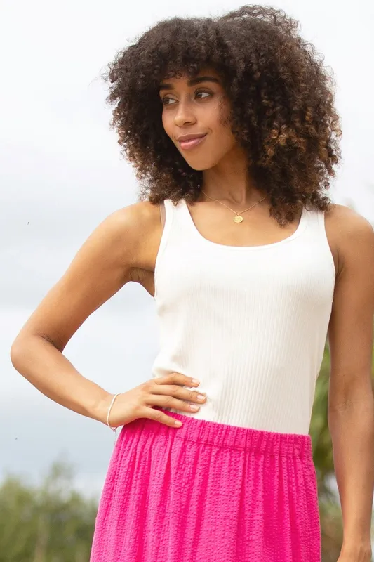 Kite Women's Dorchester Ribbed Vest Off-White in Cream Size: 14 Cream female