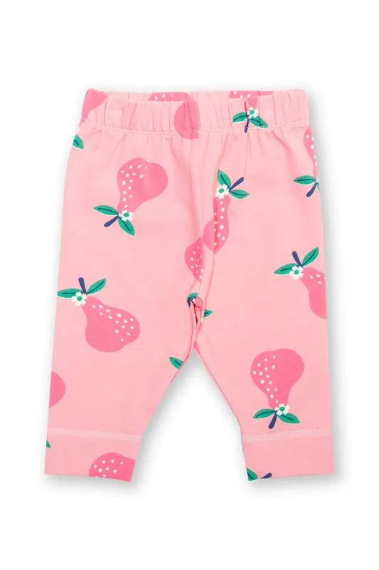 Kite Girl's Baby Pear-Fect Organic Cotton Leggings in Pink Size: 3-6 m Pink 3-6 m