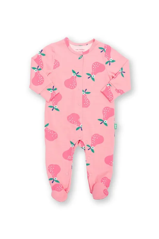 Kite Girl's Baby Pear-Fect Organic Cotton Sleepsuit in Pink Size: 0-3 m Pink 0-3 m