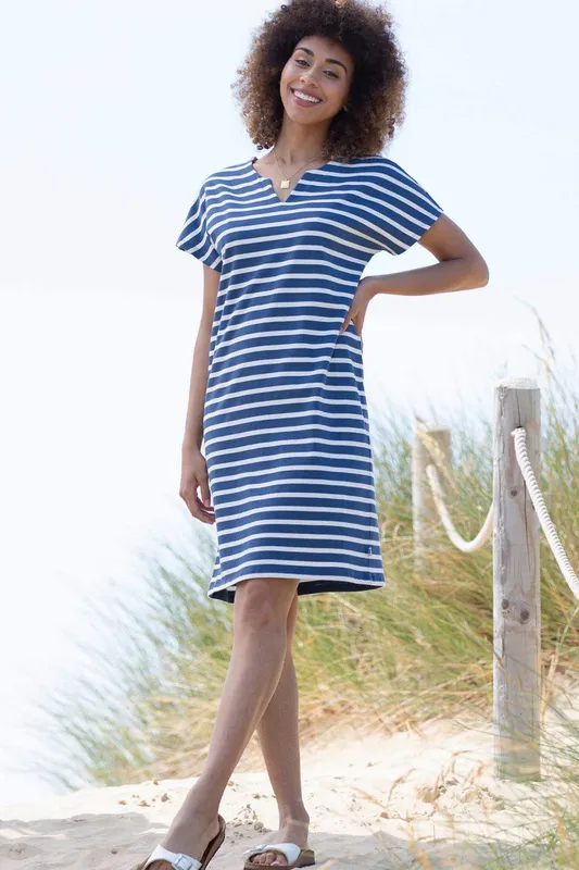 Kite Women's Alum Jersey Dress Navy Stripe Size: 6 - Navy