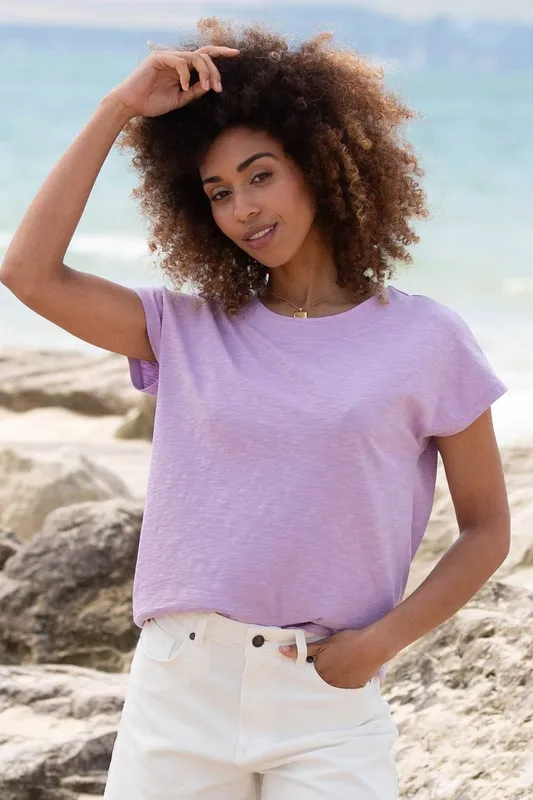 Kite Women's Alum Slub Jersey Top in Lilac Size: 14 Lilac 14 female