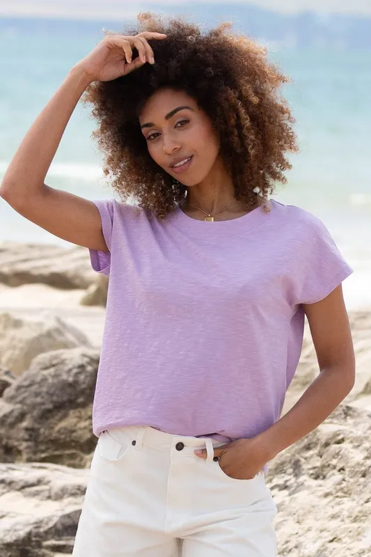 Kite Women's Alum Slub Jersey Top Lilac Size: 18 Lilac 18