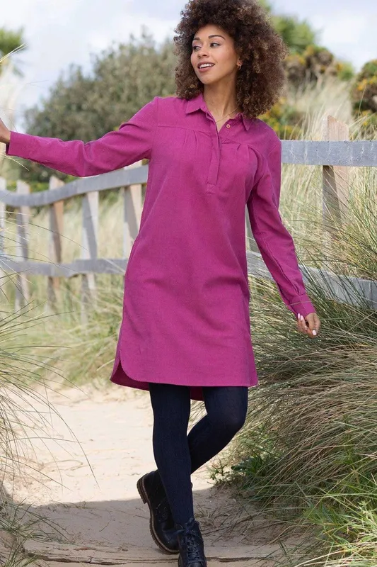 Kite Women's Mapperton Cord Dress Berry in Pink Size: 8 Pink