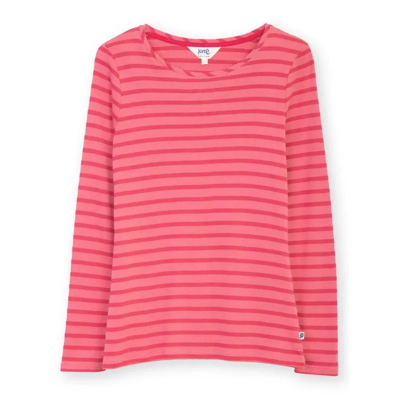 Kite Women's Portesham Jersey Top Rosey Stripe in Pink Size: 18 Pink 18