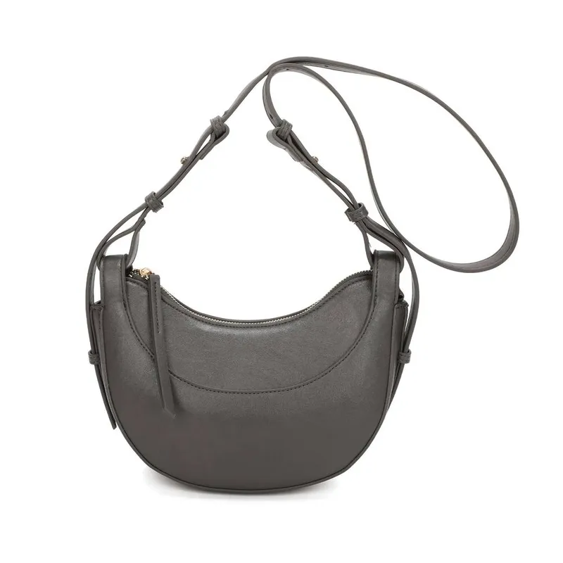 Kitise Women's Small Half Moon Shape Crossbody Bag in Dark Grey Dark Grey female