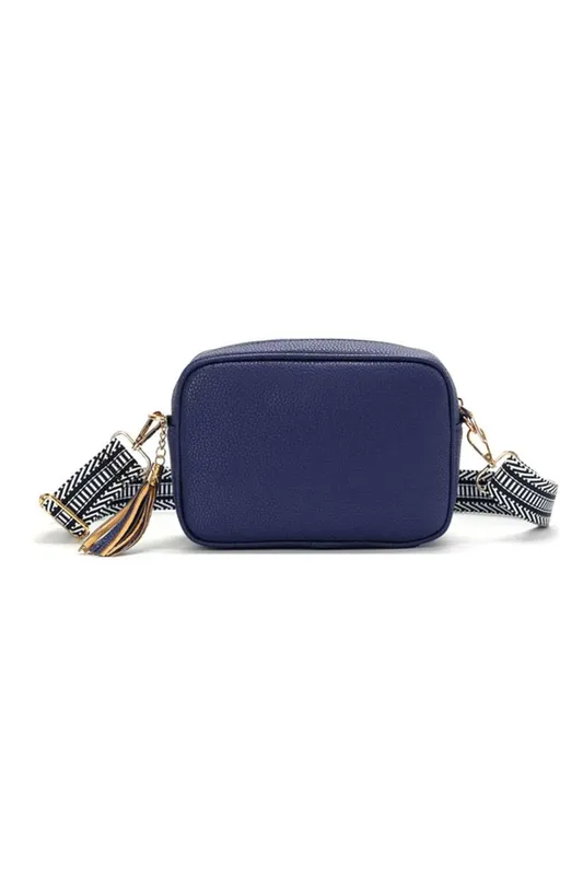Kitise Women's Small Tassel Crossbody Bag Canvas Stap in Blue - Blue
