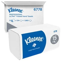 Kleenex 2-Ply Ultra Hand Towel 124 Sheets (Pack of 15) 6778