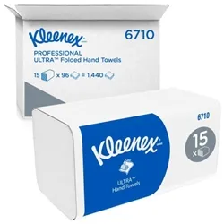 Kleenex Ultra Hand Towels V-Fold 3-Ply 96 Sheets White (Pack of 15)
