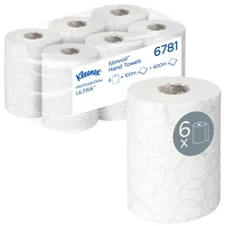 Kleenex Ultra Slimroll Hand Towel Roll White 100m (Pack of 6) 6781