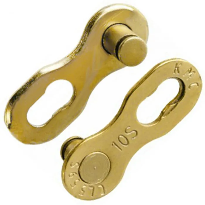 Kmc 10R MissingLink 10 Speed Reusable Chain Links - Ti-N Gold