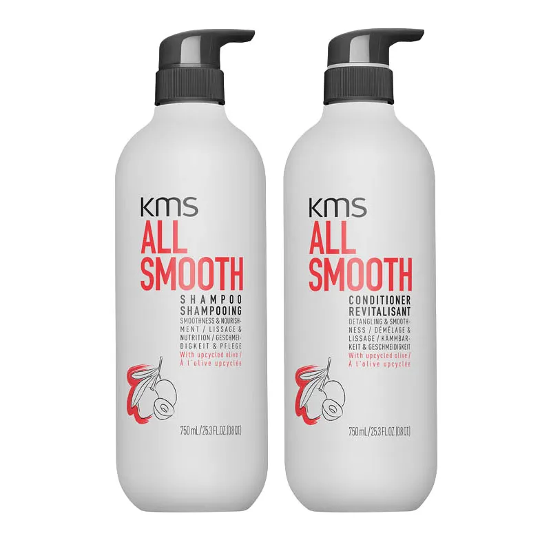 Kms All Smooth Shampoo 750ml & All Smooth Conditioner 750ml Duo