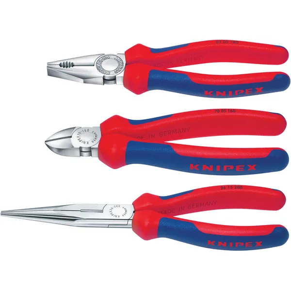 Knipex 00 20 11 Assembly Set 1 x 03 02 180, 1 x 26 12 200, 1 x 70 02 160