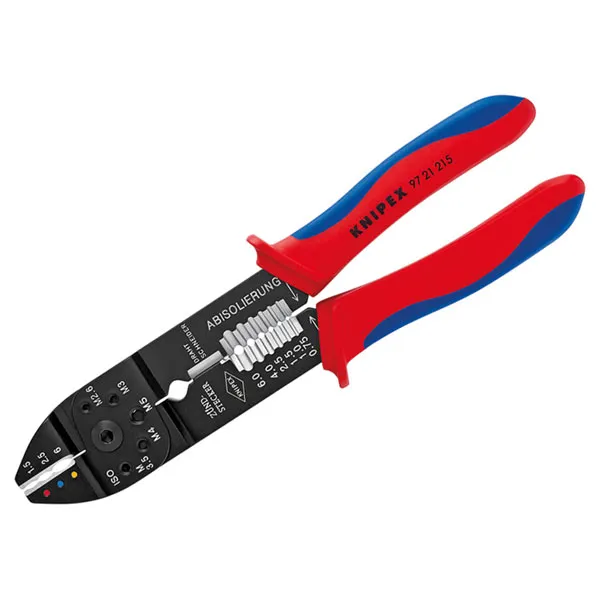 Knipex Crimping Pliers For Insulated Terminals & Plug Connectors in Red Red