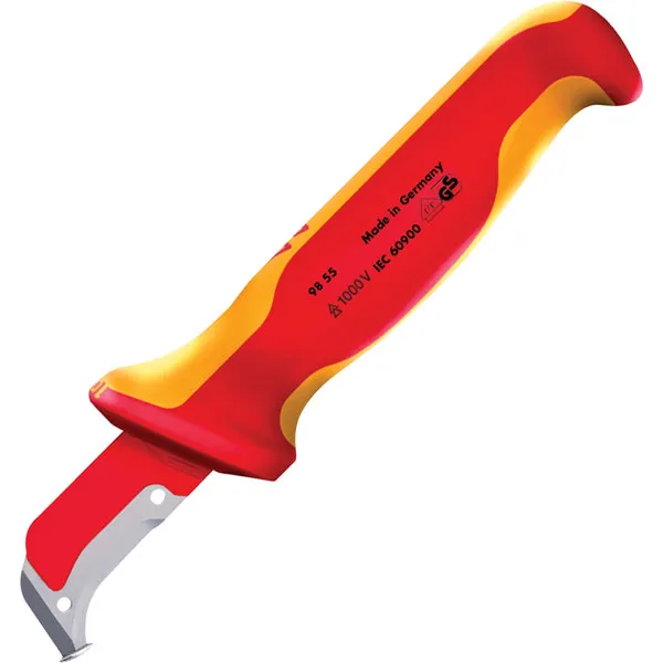 Knipex 155mm Fully Insulated Cable Dismantling Knife