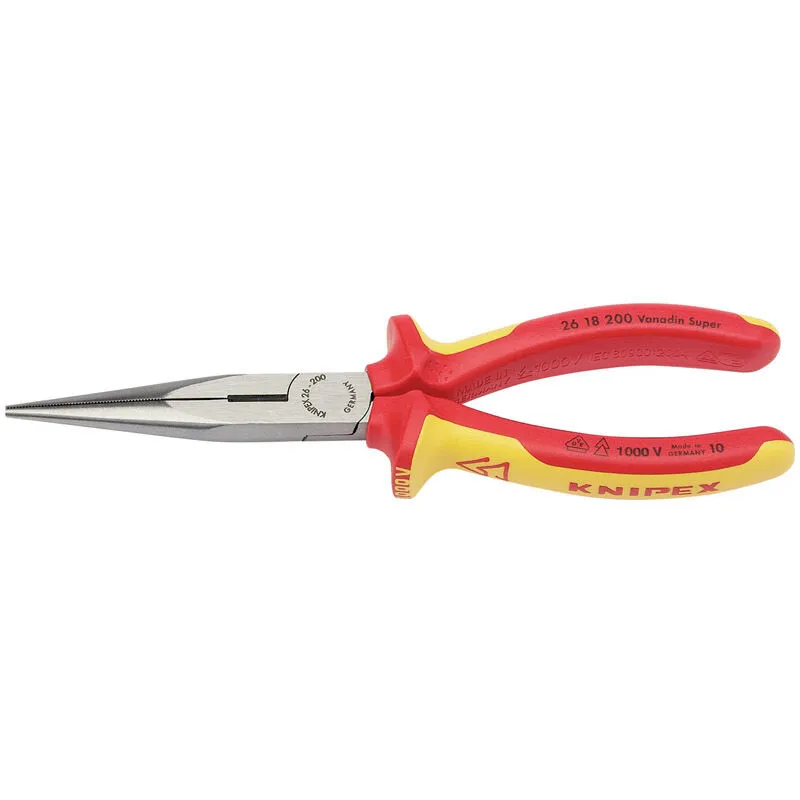 Knipex 200mm Fully Insulated Long Nose Pliers