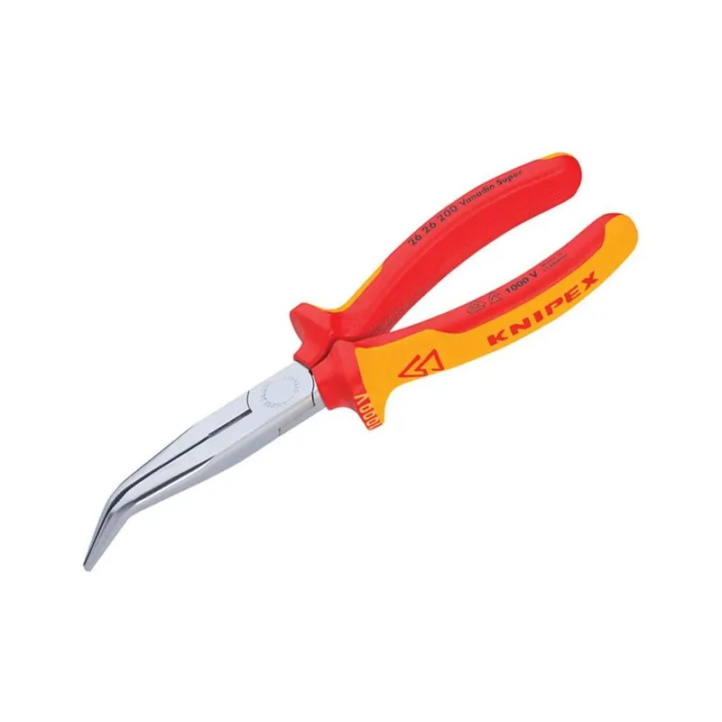 Knipex 26 26 200 SB Vde Long Bent Snipe Nose Side Cutting Pliers 200mm