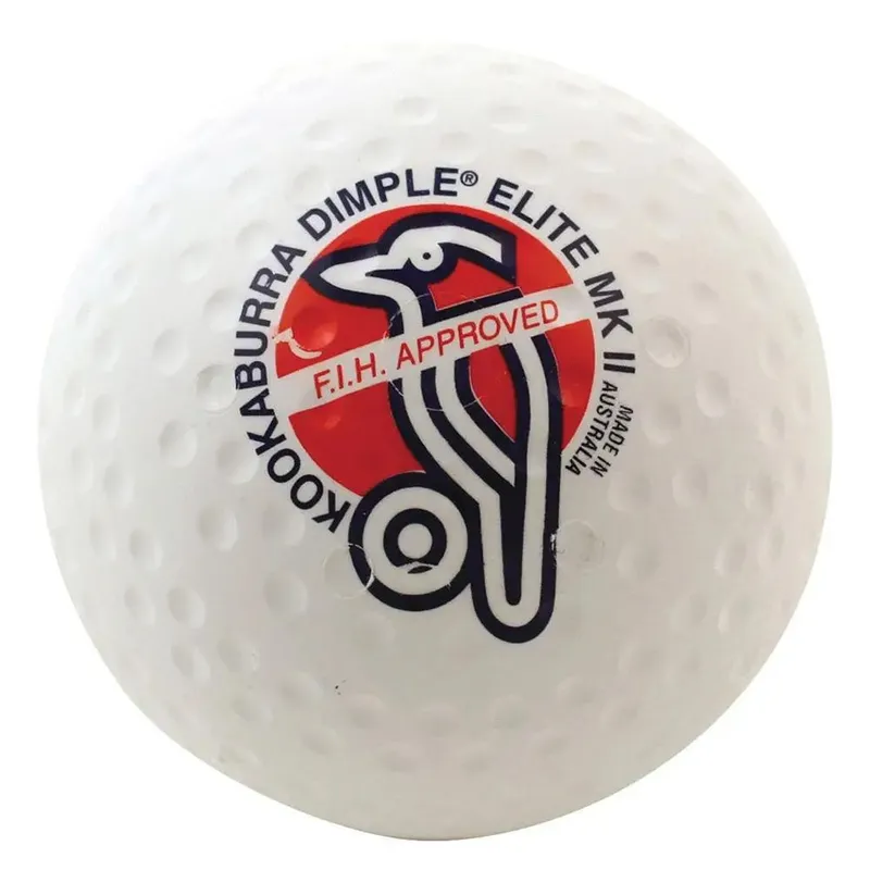 Kookaburra Dimple Elite Hockey Ball By Sports Ball Shop - White