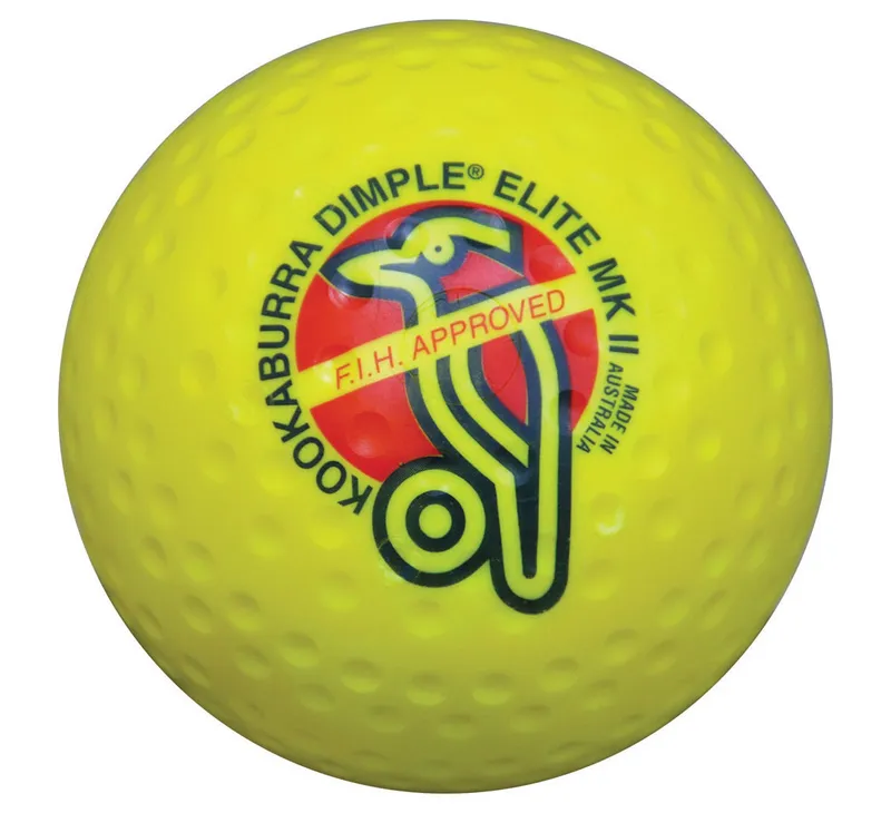 Kookaburra Dimple Elite Hockey Ball By Sports Ball Shop - Yellow