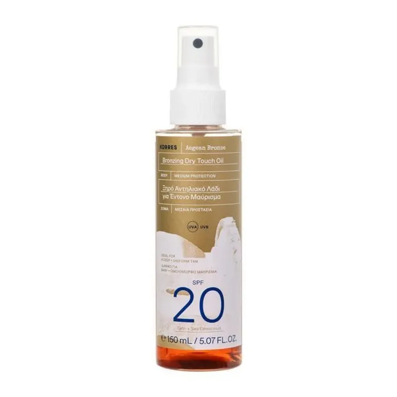 Korres Aegean Bronze Bronzing Dry Touch Oil Spf 20 150ml