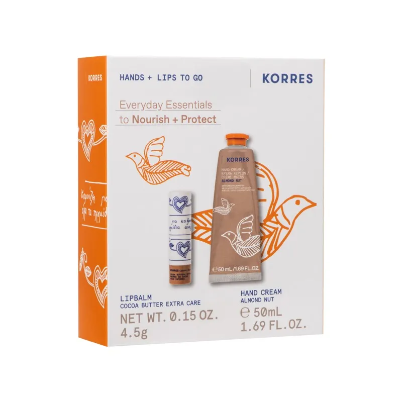 Korres Almond Nut Hand Cream + Cocoa Butter Lip Balm