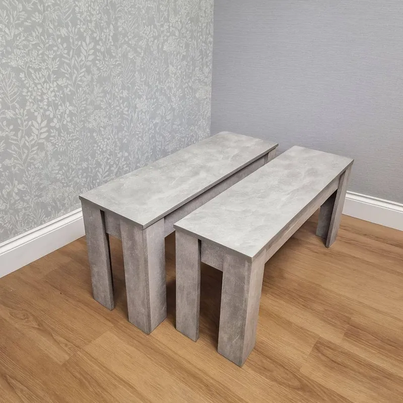 Kosy Koala Unisex 2 stone grey benches in Dark Grey Dark Grey female