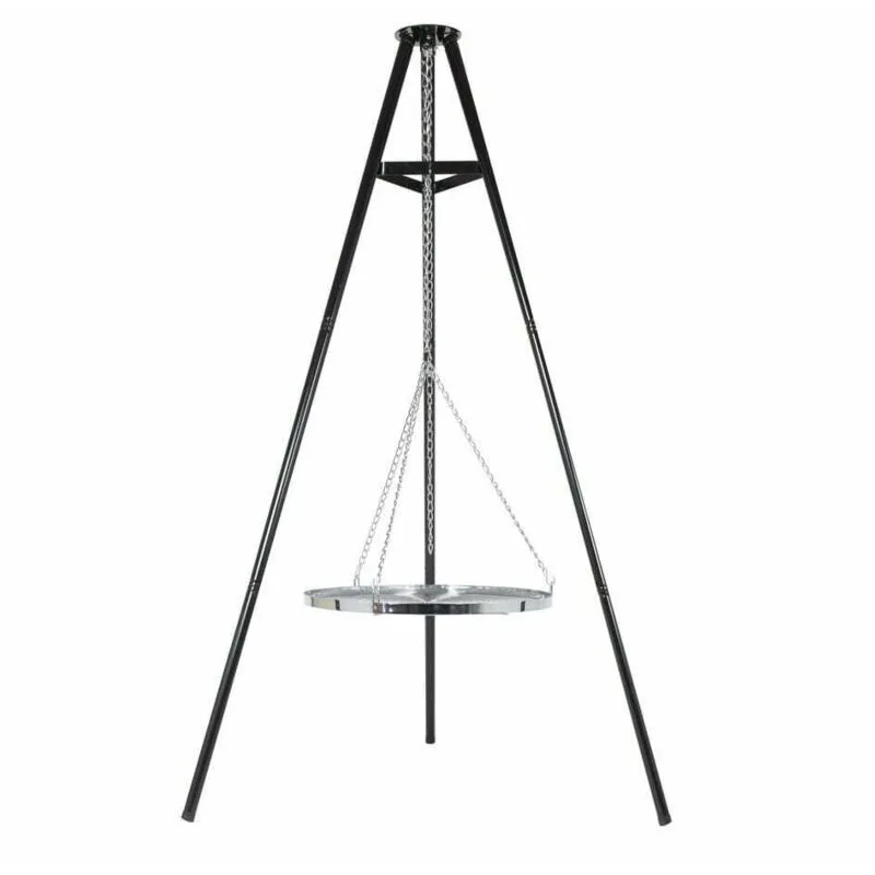 La Hacienda - Tripod With Hanging Grill - Steel - L108 x W128 x H172 cm - Black