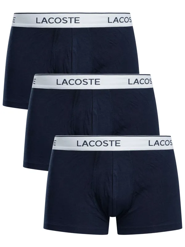 Lacoste 3 Pack Trunks - Black/White - Male - Size: M