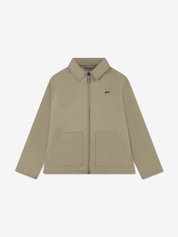 Lacoste Kids Patch Pocket Jacket in Beige