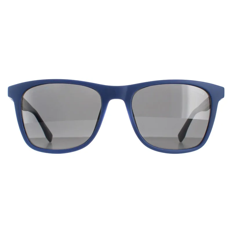 Lacoste Men's Rectangle Matte Blue Grey Polarised L860SP Blue One Size